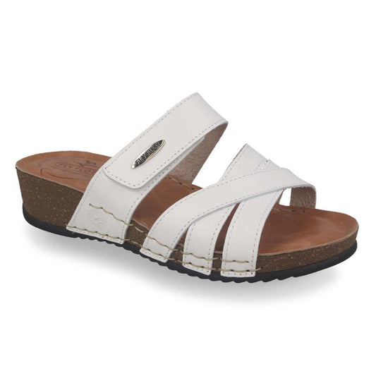 Photo of the Leather Woman Slipper White (23165gg)