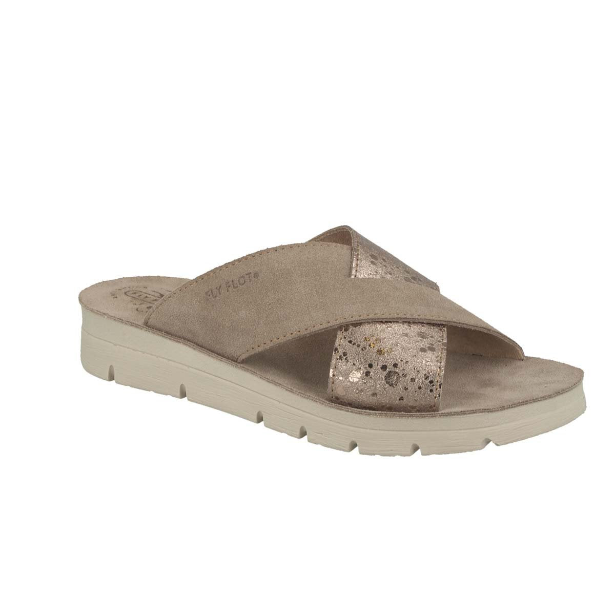 Photo of the Leather Woman Slipper Taupe (56f13is)