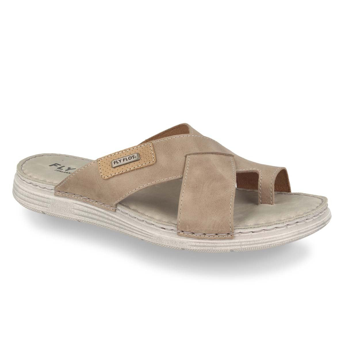 Photo of the Leather Man Slipper Taupe (68126gg)