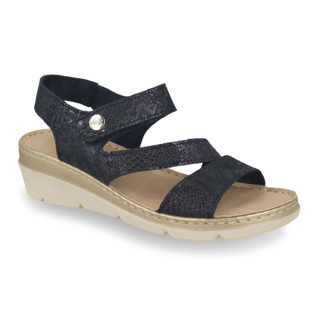 Photo of the Leather Woman Sandal Blue (71f22mg)