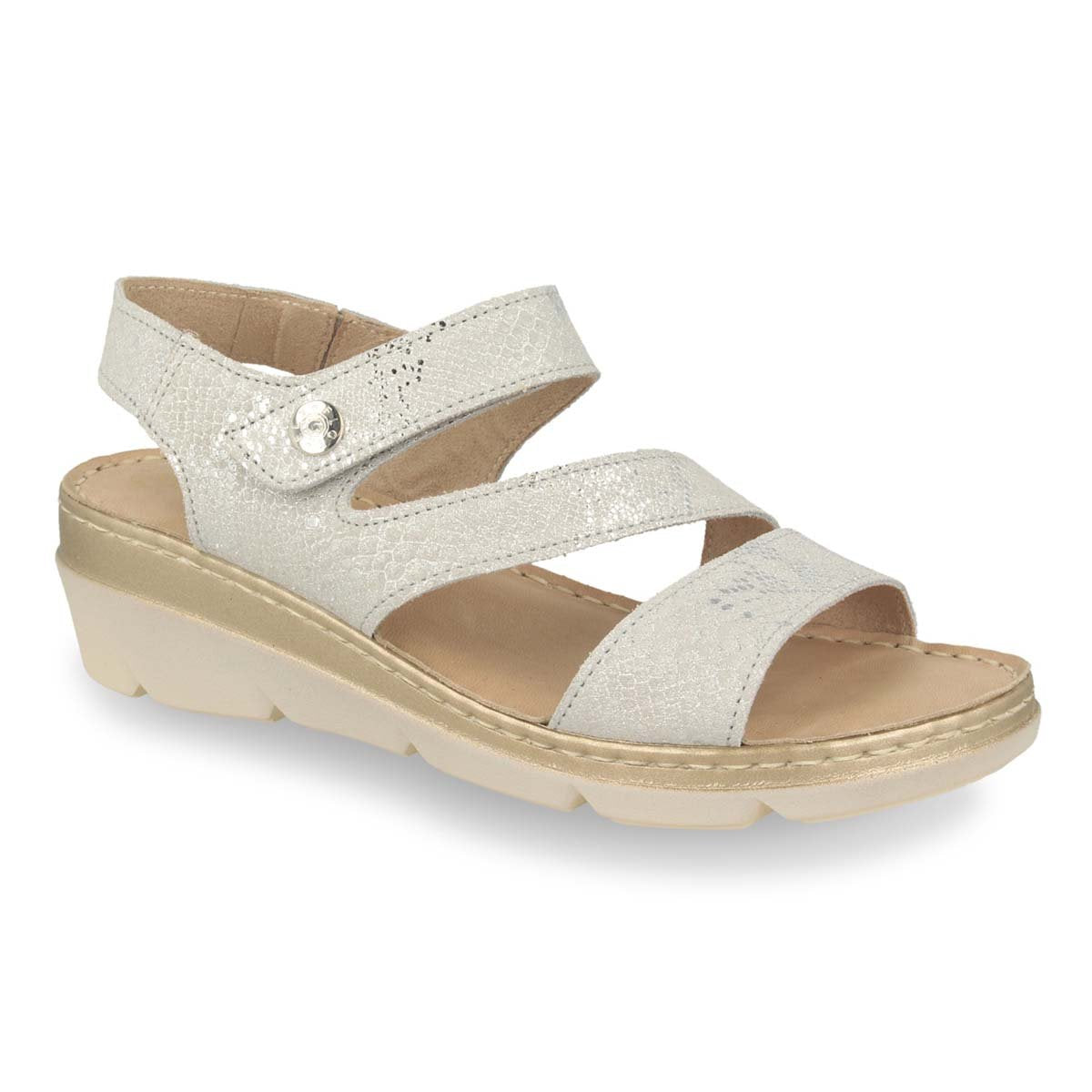 Photo of the Leather Woman Sandal Light Grey  (71f22mg)