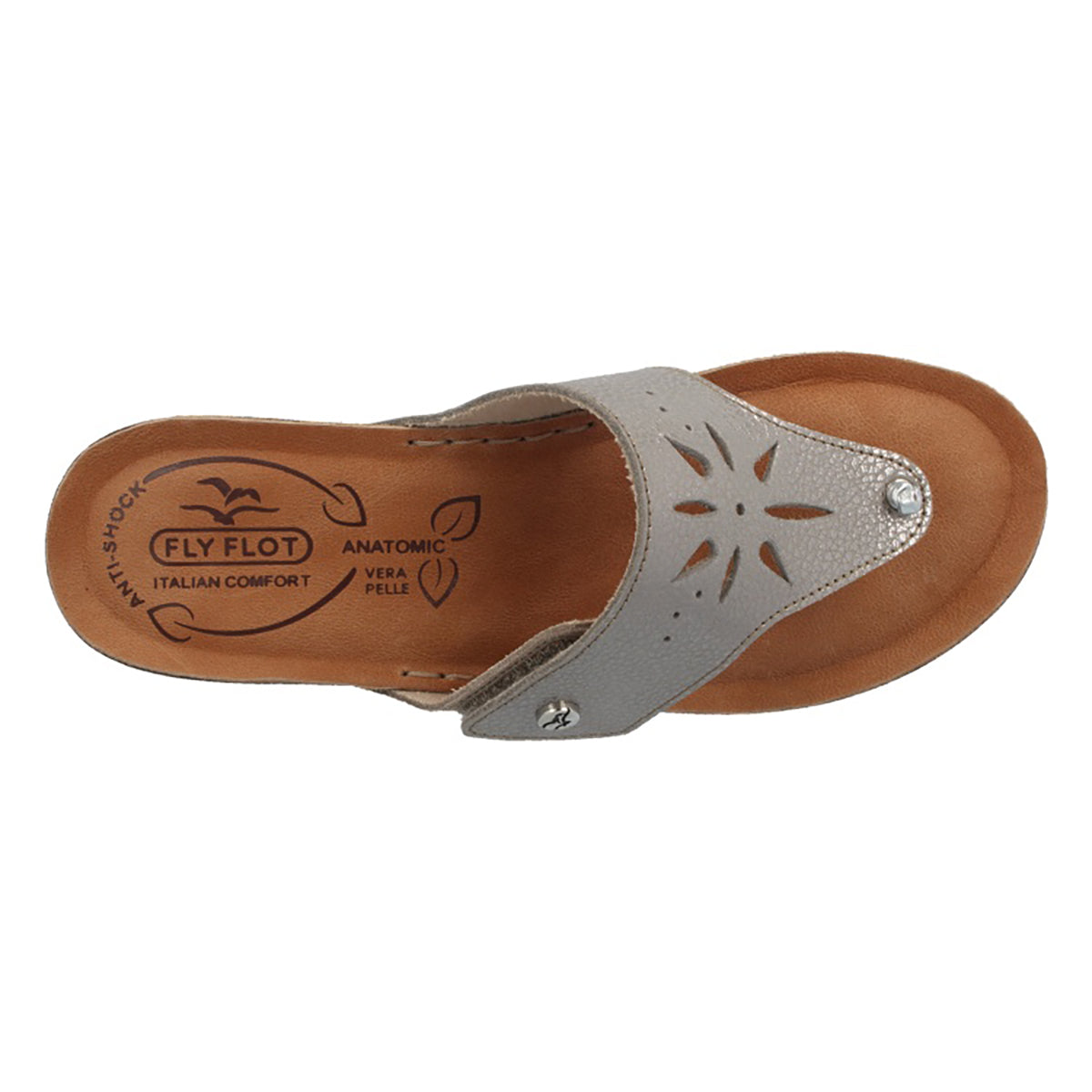 Leather Woman Slipper Taupe  (230146   1G)