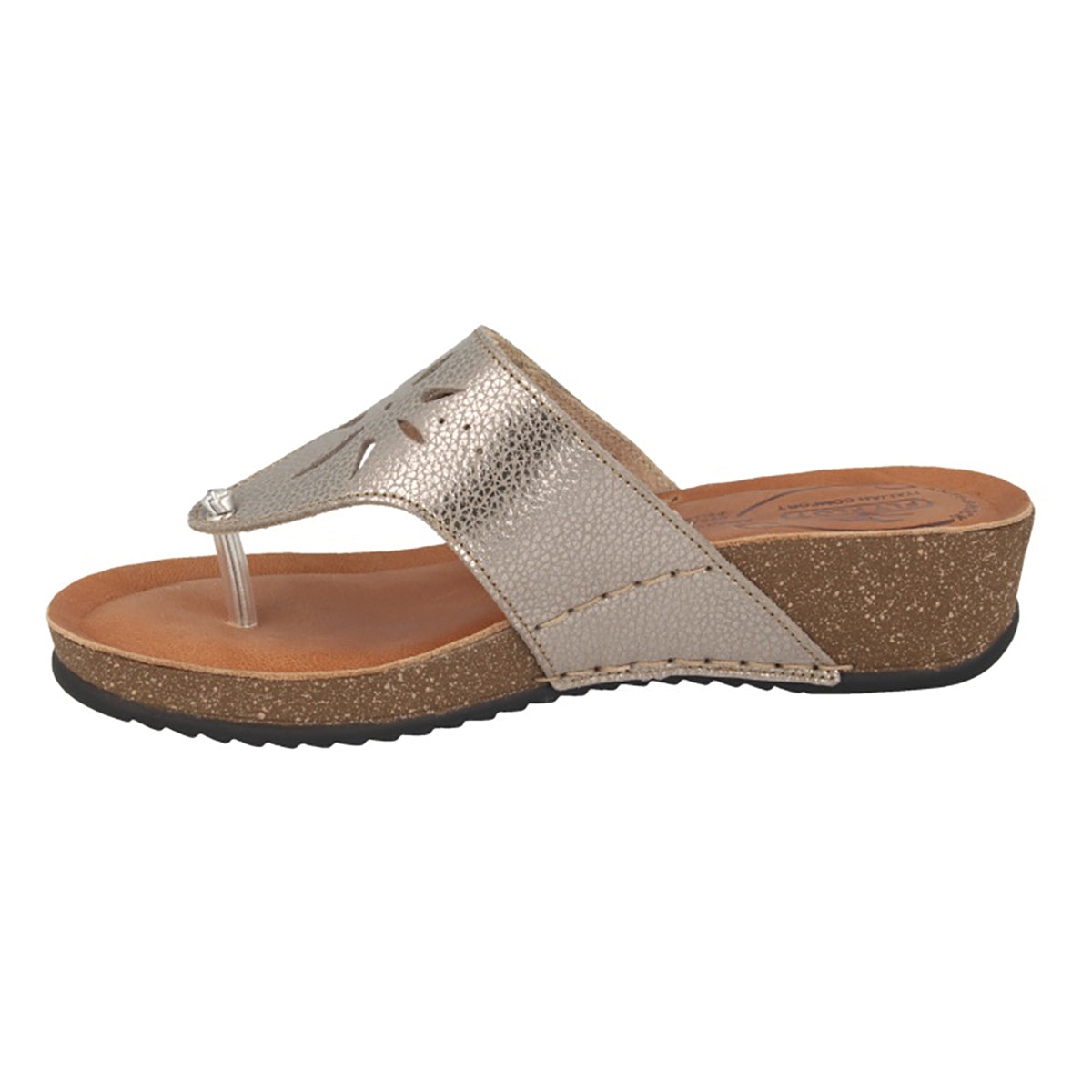 Leather Woman Slipper Taupe  (230146   1G)