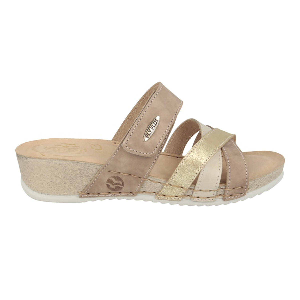 Leather Woman Slipper Taupe  (230165   7G)