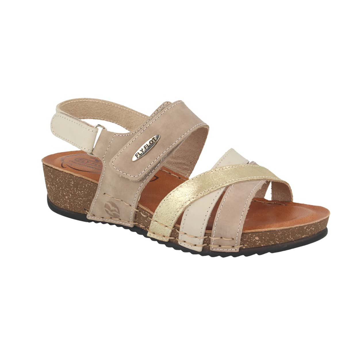 Leather Woman Sandal Taupe  (230D15   PG)