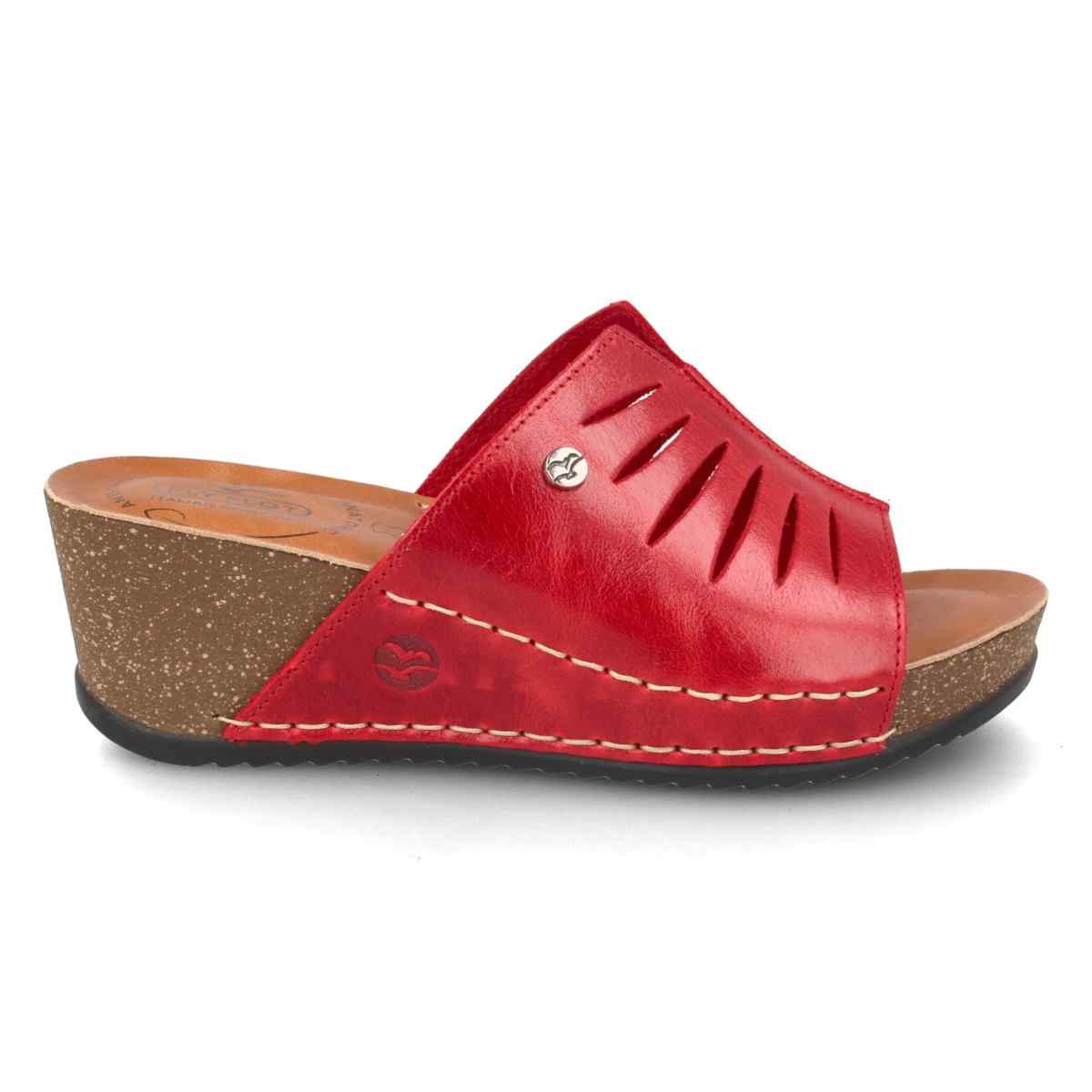 Leather Woman Slipper Red (33B10MG)