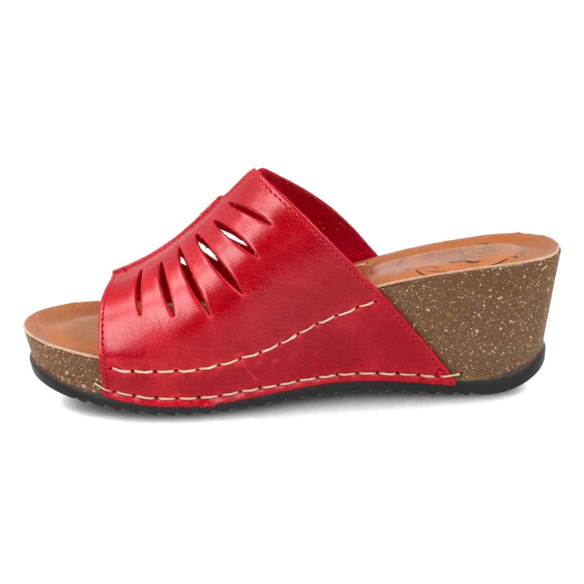 Leather Woman Slipper Red (33B10MG)