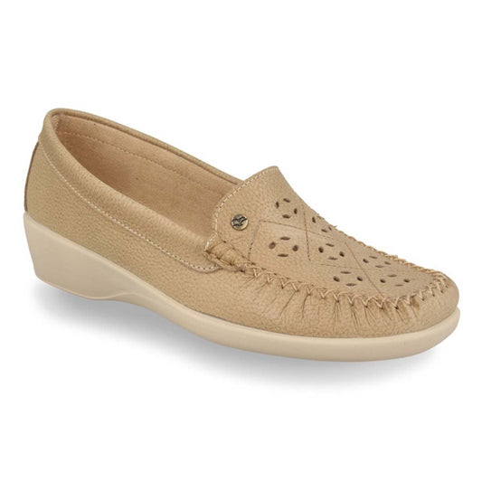See photos Leather Woman Mocassin Beige (11A28KG)