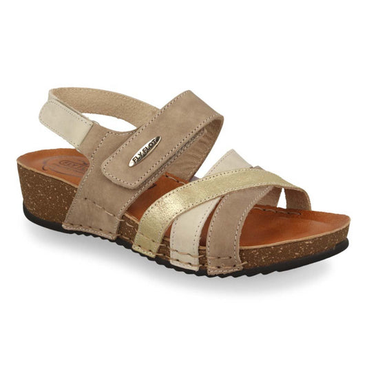 See photos Leather Woman Sandal Taupe (23D15PG)